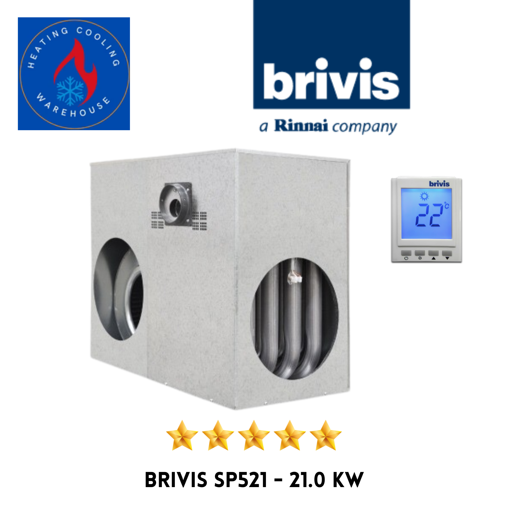 Brivis SP521 [5 Stars] Gas Heater 21.0kW – HeatingCoolingWarehouse
