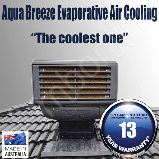 AquaBreeze Evaporative Cooler Suits 9 - 10 Standard Duct Vents Model AB182 - Grey